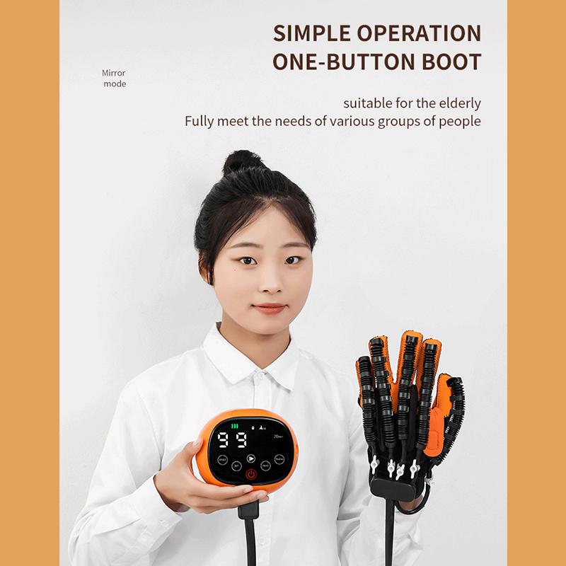 Rehabilitation Robotic Gloves with Heating Stroke Hemiplegia Hand Rehabilitation Device Finger Trainer Hand Massager