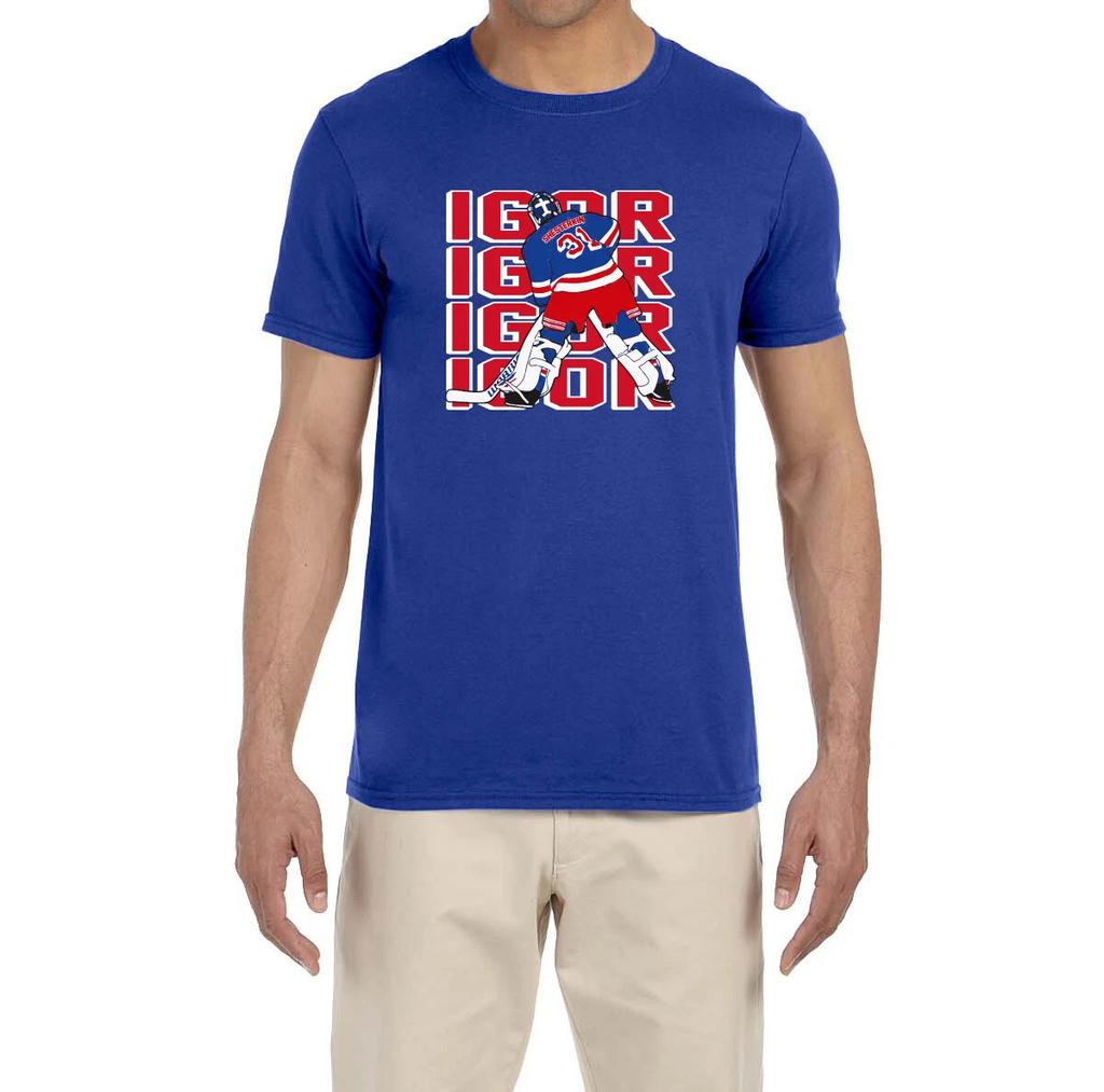 New York Rangers Igor Shesterkin Text Pic T-Shirt