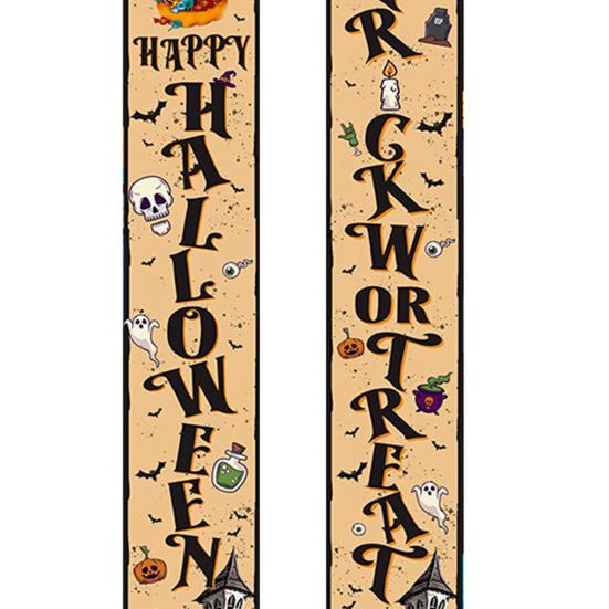 2 шт. Кошелек или жизнь Хэллоуин баннер украшения флаг дом с привидениями тыква узор дверные баннеры крыльцо вывеска баннер