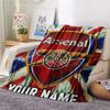 Custom Name Arsenal2 Flannel Blanket, High quality Comfortable for All Seasons, Home Decor, Warmth and Comfort