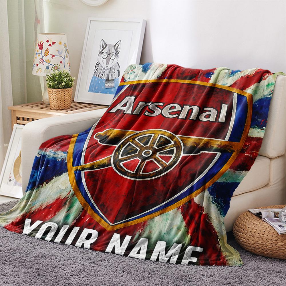 Custom Name Arsenal2 Flannel Blanket, High quality Comfortable for All Seasons, Home Decor, Warmth and Comfort