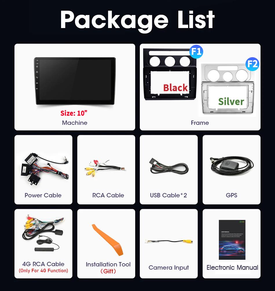 Android13 для Volkswagen Touran 1 2003 - 2010 Автомобильный мультимедийный стереоплеер Навигация GPS Auto Carplay Задняя камера Видео 5G Wi-Fi