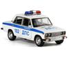1/24 ЛАДА 2106 Полиция Сплав Металлическая Модель Литья Под Давлением Звук и Свет Игрушки с Откатом Симуляция Транспортного Средства Коллекционная Модель Подарок для Мальчиков