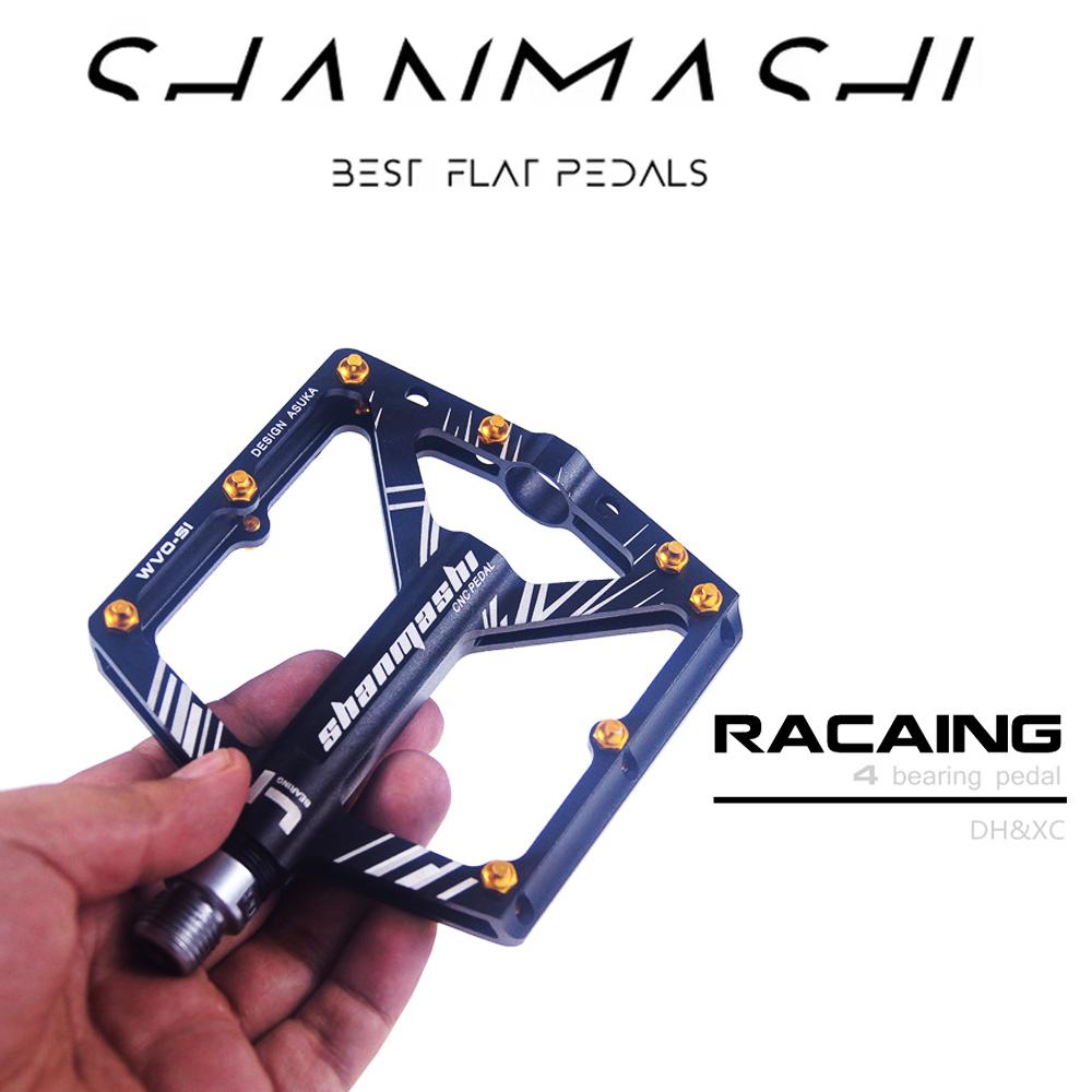 SHANMASH S1 Велосипедные Педали для MTB Плоские CNC Педаль для Велосипеда Нескользящие Горный Дорожный 4 Герметичных Подшипника Велосипедная Педаль Маршрут Велосипедные Аксессуары