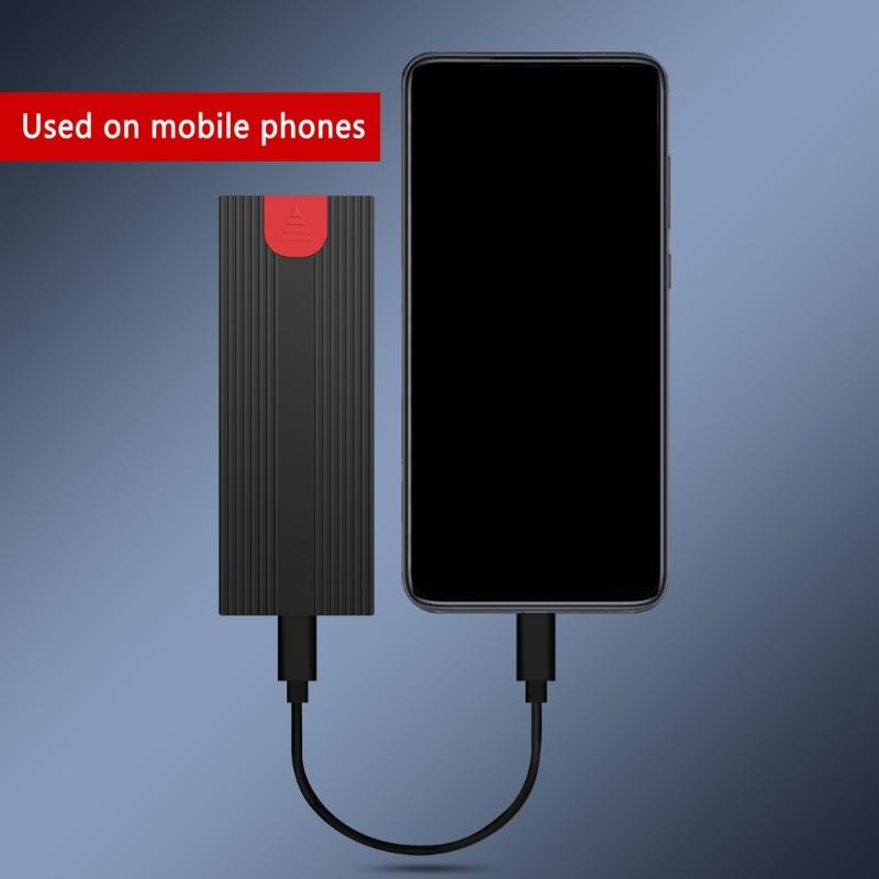 Алюминиевый внешний корпус для M.2 NVMe накопителя, USB C, 2230 2242 2260 2280, Корпус для внешнего жесткого диска, Внутренний для жесткого диска