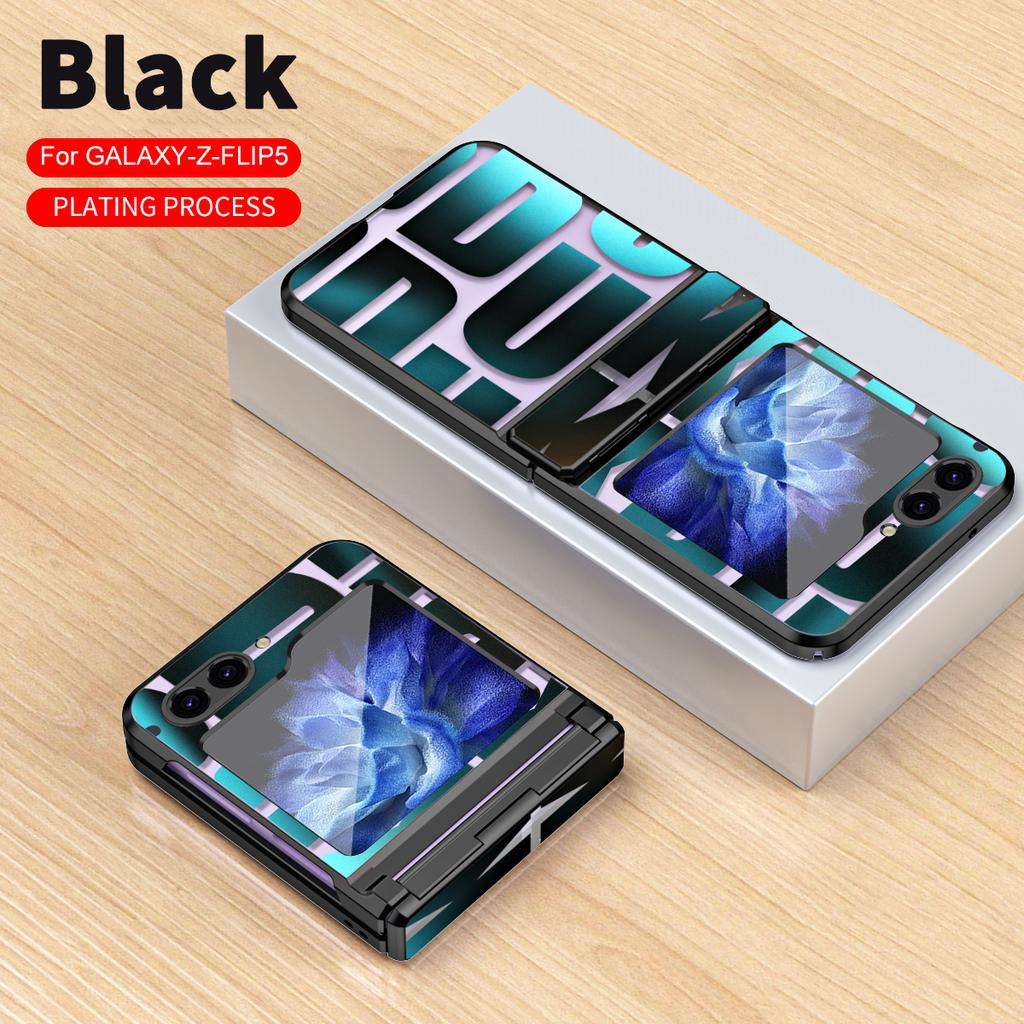 Transparent Hinge Case For Samsung Galaxy Z Flip 6 5 4 3 Lovely Full-wrap Drop-proof Cover For Galaxy Z Flip6 Flip5 Flip4 Flip3