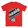 Унисекс Футболка Oasis Хипстерская Хлопковая Футболка Короткий Рукав Футболки с Принтом Рок-Группы Топы с Круглым Вырезом Одежда Большого Размера
