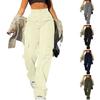 Women's Casual Lightweight Hiking Pants High Waist Beltless Straight Leg Loose 4 Pockets  Cargo Pants