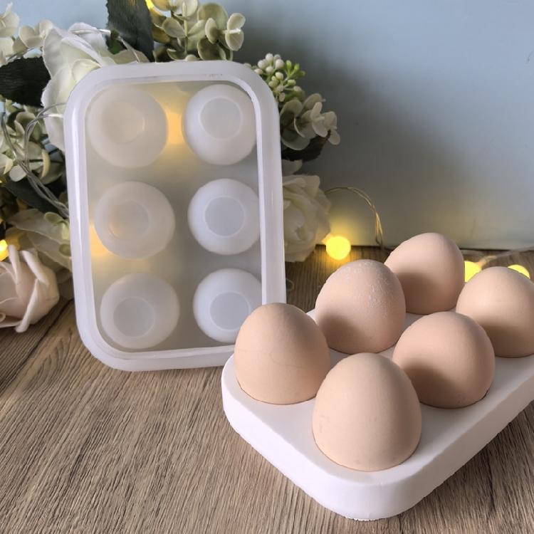 Силиконовая форма для пасхальных яиц, безопасная для пищевых продуктов, с 6 отделениями. Идеально подходит для праздничных поделок, легкого декорирования и художественных проектов