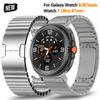 Металлическая звеньевая цепочка из нержавеющей стали для Samsung Galaxy Watch 8 40 мм 44 мм 8 Classic, браслет без зазоров для GALAXY ULTRA 47 мм, аксессуары для ремешка