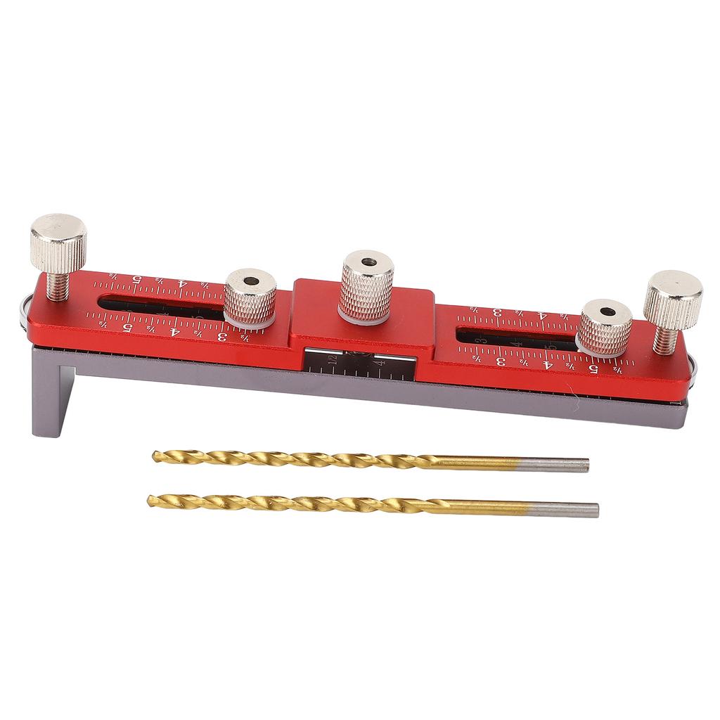 Локатор для установки дюбелей на шкафы, регулируемая высота, алюминиевый сплав, отверстие для ручки шкафа с 2 дюбелями