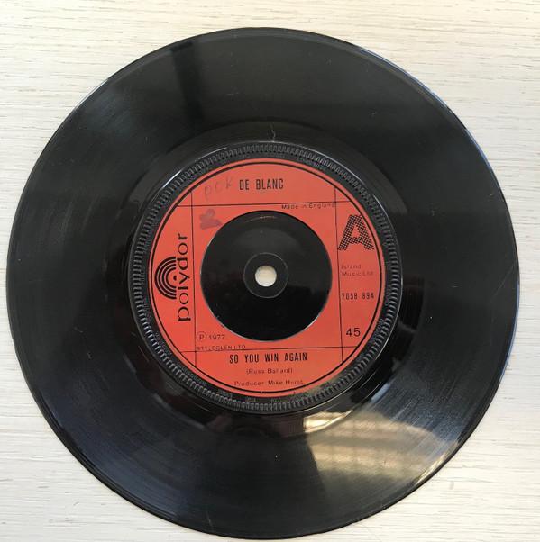 7inch Record DE BLANC - So You Win Again / Missouri 2058894 Polydor 1977 UK Pop Used