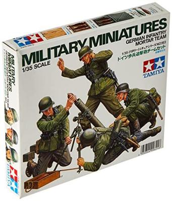 Tamiya Серия Военных Миниатюр 193 Набор Пехотного Минометного Расчета Вермахта Пластиковая Модель 35193 1/35 №