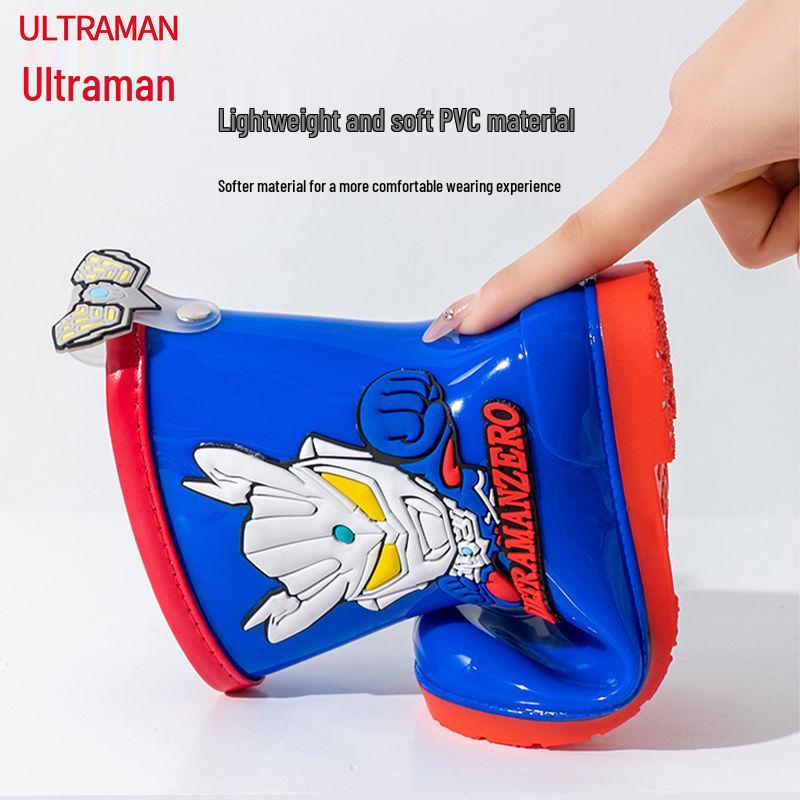 Нескользящие ПВХ резиновые сапоги Ultraman Tiga Zero для мальчиков 2-8 лет