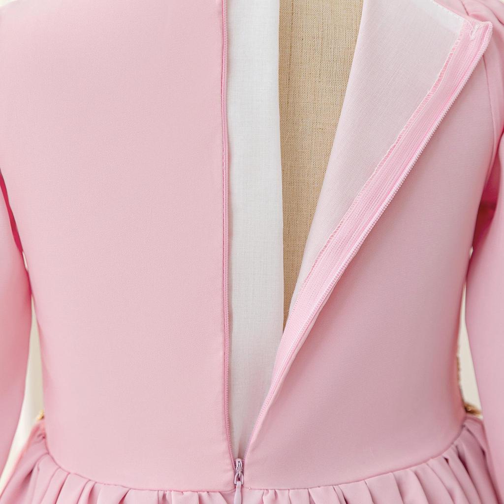 Shein Новое шифоновое дышащее длинное платье-халат для детей с дизайном горячего тиснения