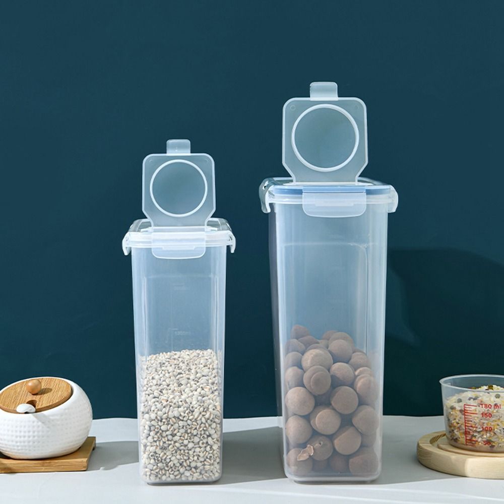 Plastic Cereal Storage Container Sealed Food Storage Box Practical Grain Storage Tank Home