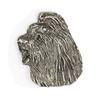 Old English Sheepdog, Bobtail, Bob-tail  - Silver-plated dog brooch, elegant pin, jacket lapel decoration by Art-Dog brand