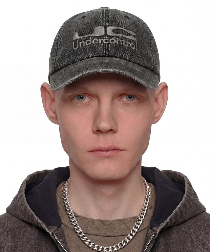 Eondeokeonteulol Стирка Хлопок Винтаж Свободная Посадка Логотип Оверсайз Большой Козырек Бейсболка Унисекс Бейсболка Uc / Био Стирка B B / Окисленный Уголь