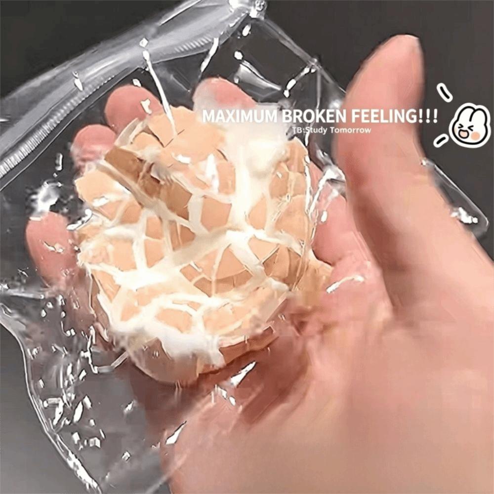 Силиконовая имитация яйца, игрушка-пищалка, хрупкая яичная скорлупа, мягкая текстура, яйцо для сжатия, фиджет-игрушка, антистресс, АСМР, сенсорная игрушка от стресса