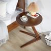Nordic Small Solid Wood Tea Table Creative Round Side Table Leisure Tea Table Malay Imported Solid Wood Multi-functional