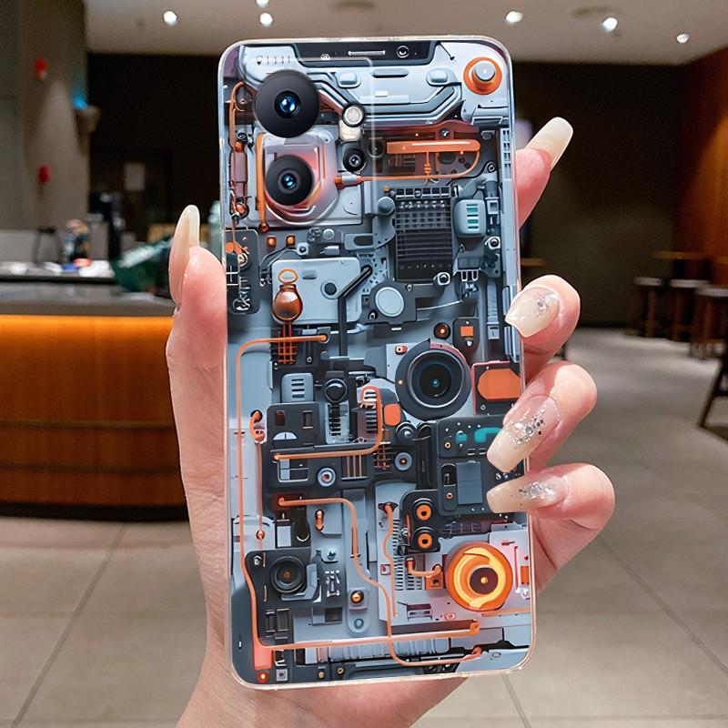 Противоударный мягкий чехол с защитой от царапин для Infinix Zero Ultra X6820, рисунок «Черная кошка с корзинкой», прозрачный чехол из ТПУ, цвет: Конфетный