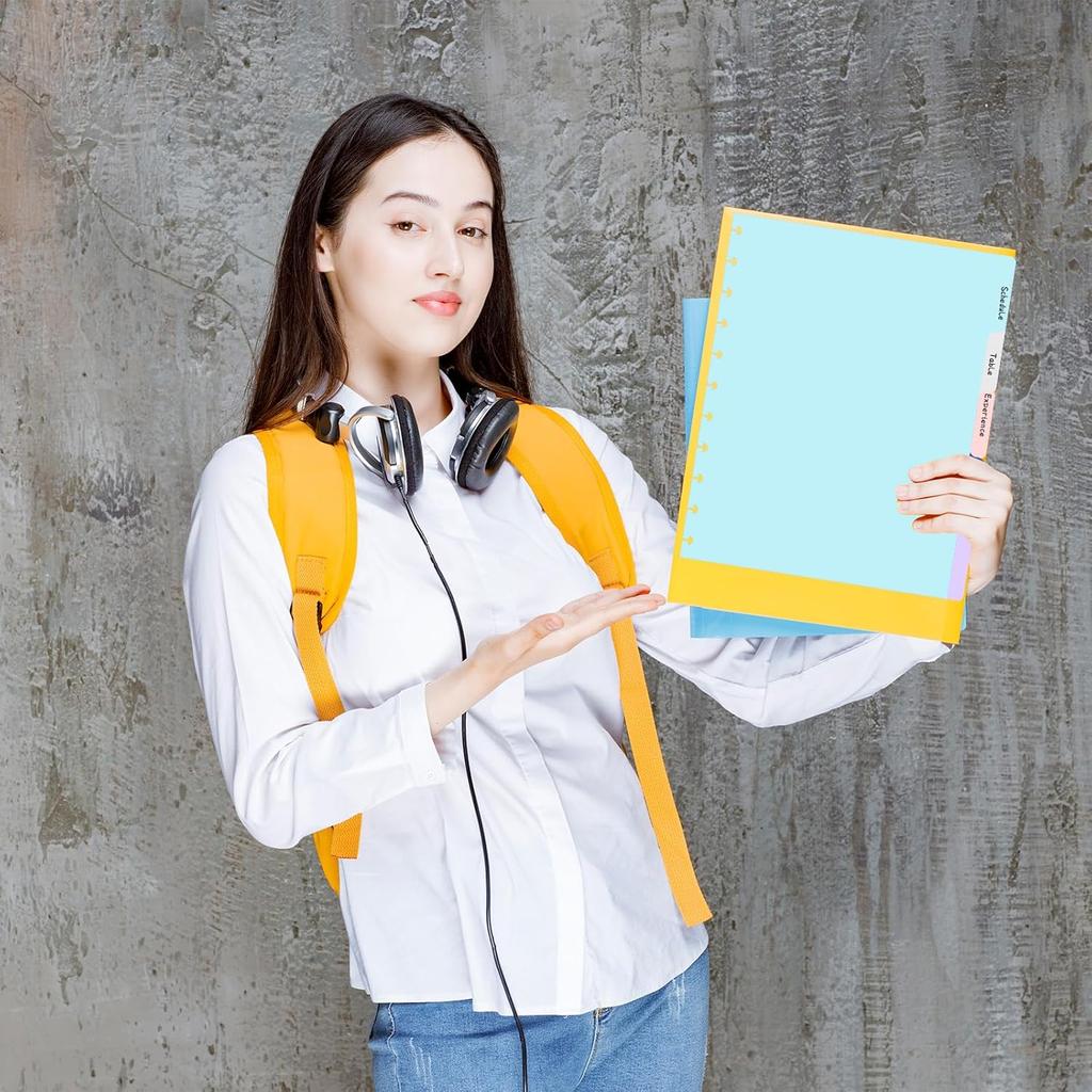 5 Tab DiscBound Disc Dividers, Note Taking System Tab Dividers, Multicolor Planner Accessories for Office, School