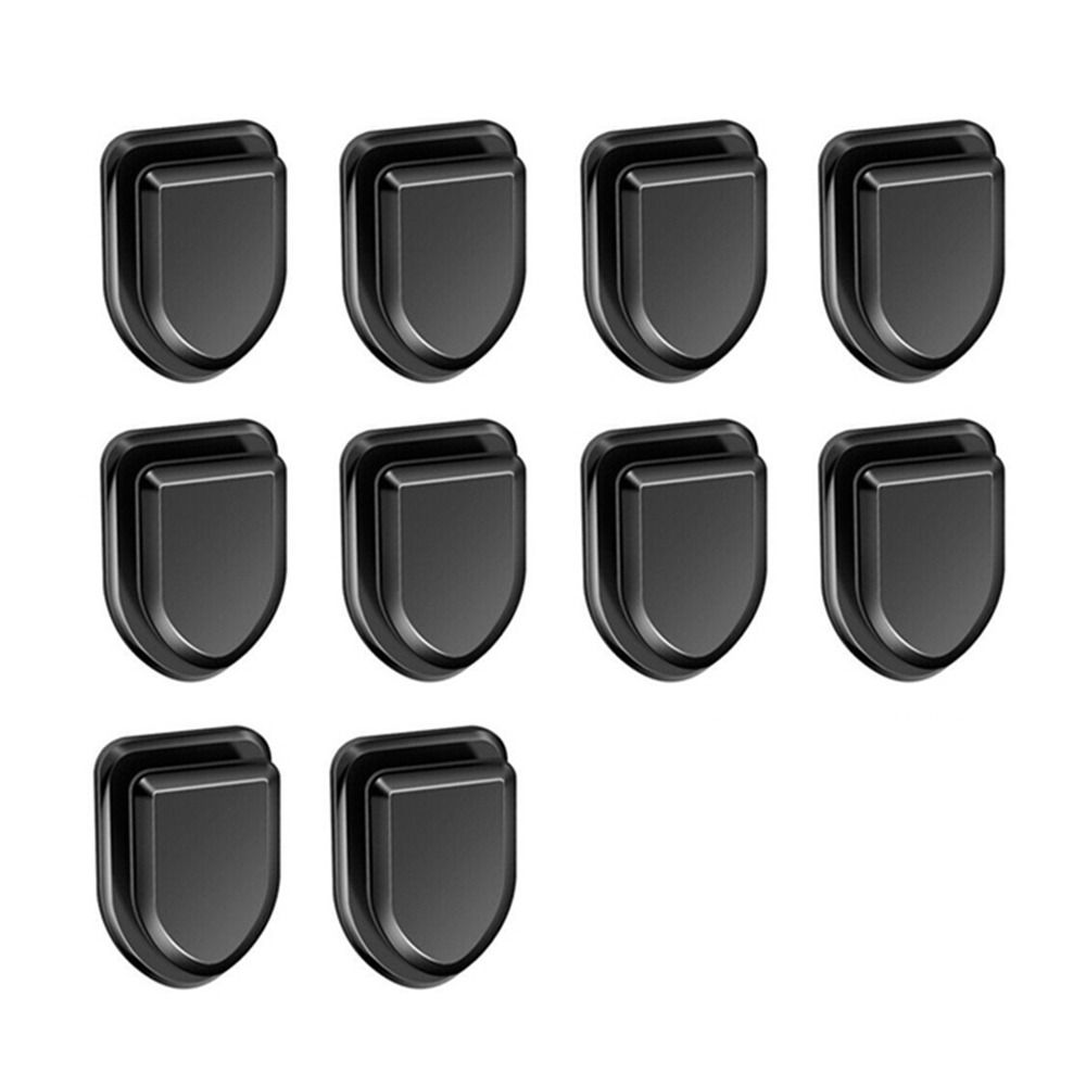 Black Interior Storage Holder ABS Self-Adhesive Dashboard Hook Car Hooks for 10Pcs Key