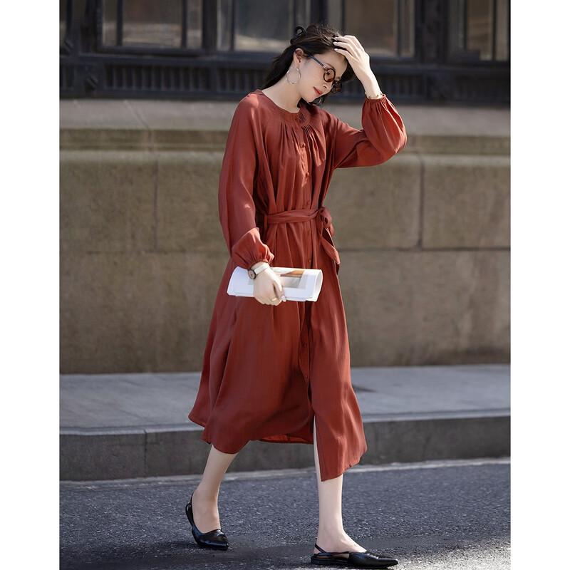 Demana Lyocell Pleated Babydoll Maxi Dress