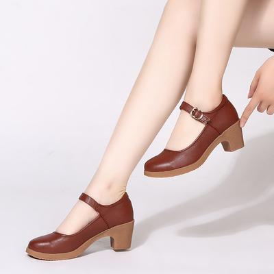 2025 новые туфли для танцев, туфли для народного танца, новые туфли для танцев на среднем каблуке с мягкой подошвой, женские туфли для мам среднего и пожилого возраста, трансграничное производство