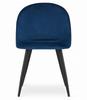 BELLO chair - navy blue velvet / black legs x 2