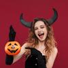 Devil Horn Headband Realistic Bull Horn Costume Accessory Gothic Halloween Dress Up
