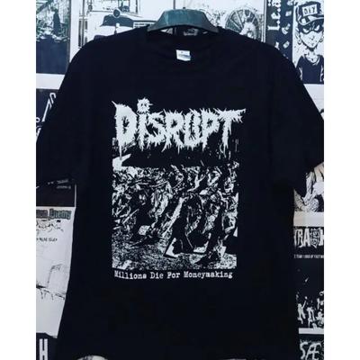 Unisex Short Sleeve Crew Neck Cotton T Shirt Disrupt