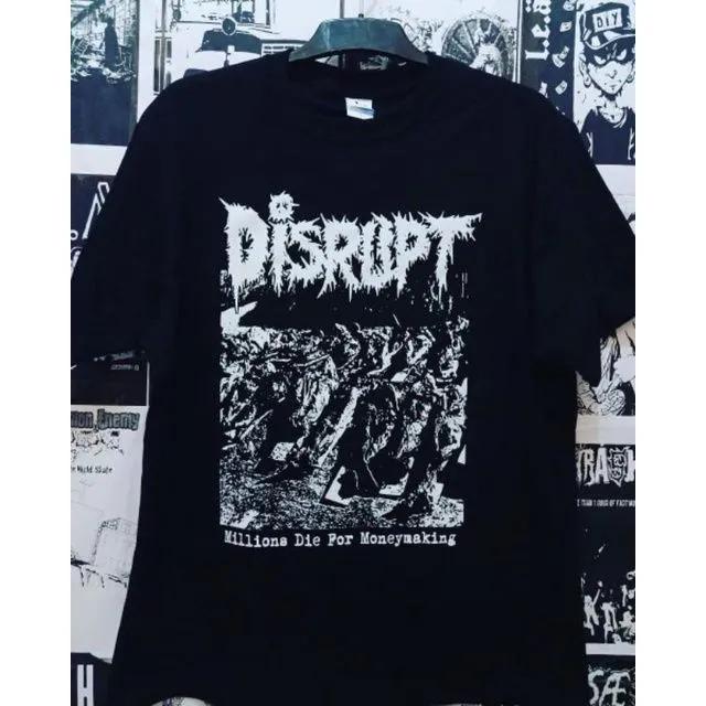 Unisex Short Sleeve Crew Neck Cotton T Shirt Disrupt