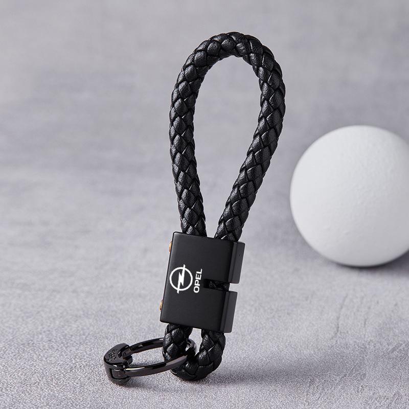 Weaving Car Keychain For Opel Astra Adam Vectra H G J Corsa D C Zafira A DX Junior Vintage Leather Key Ring Accessories