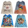 One Piece Luffy свитер Chopper Boys Girls Милая толстовка Zoro Sanji Kids Family Новогодние толстовки с круглым вырезом