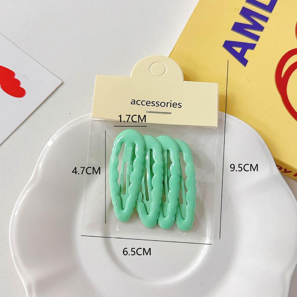 4-5 шт., желто-зеленая челка, боковой зажим, головной убор, волосы девушки, боковой зажим для волос, простая заколка, милый аксессуар для волос