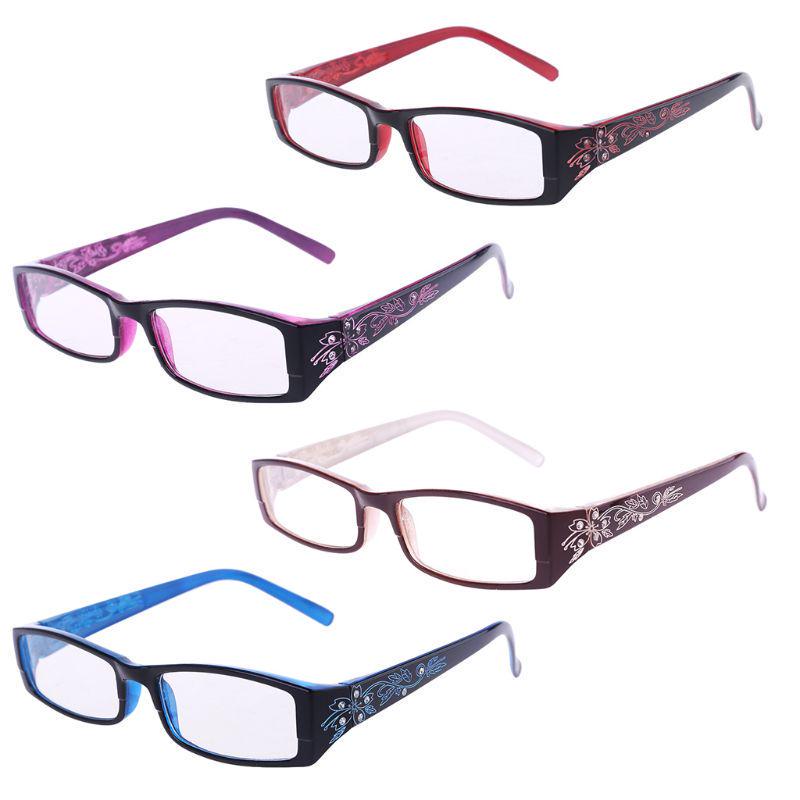 Шарфы с цветочным принтом, женские очки для чтения в полный кадр с бриллиантами, модные очки из смолы, маленькие прямоугольные уникальные очки