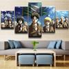 No Framed Canvas 5 Pcs Anime Attack On Titan Wall Art Posters Pictures Paintings Home Decor Accessories Living Room Decoration