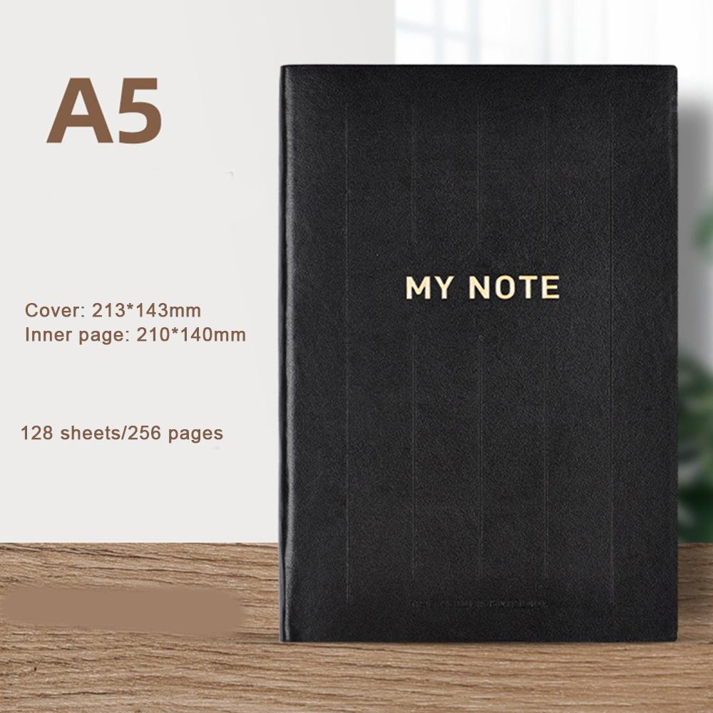 (Free Logo Engraving) A5 Business Notebook, High-end Office Notebook, Meeting Minutes, Student Leather Diary, Excerpts, 128 Inner Pages