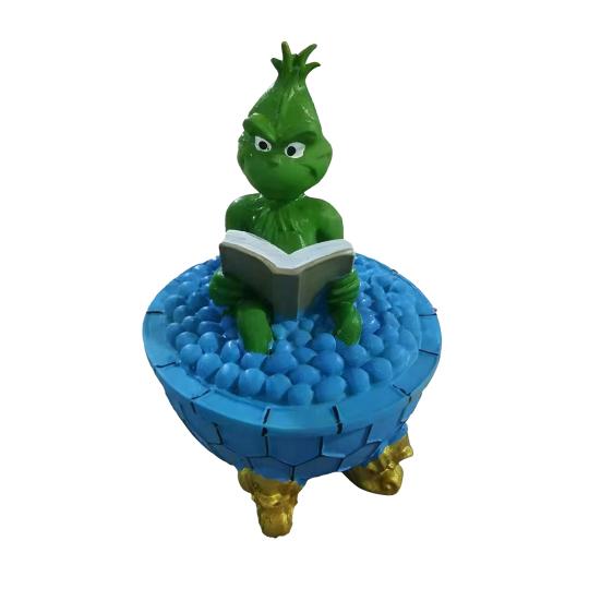 Рождественский Санта Клаус Лампа для пены для ванны 3D Санта Читает Книгу в Ванне Скульптура Милый