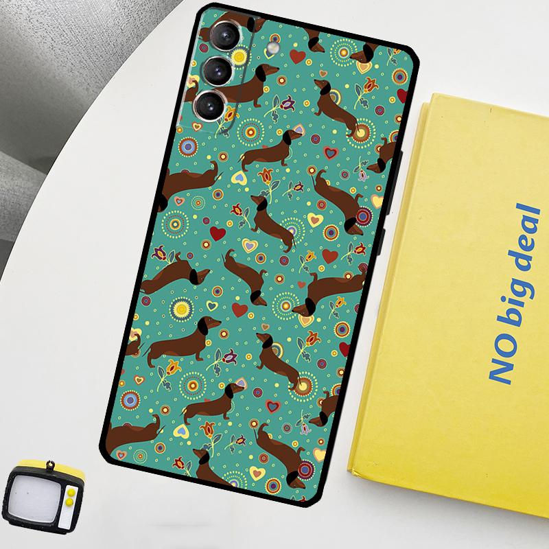 Dachshund Dog Phone Case For Samsung Galaxy S25 Ultra S20 S21 S22 S23 Plus S24 Ultra S9 S10 S25 FE Cover