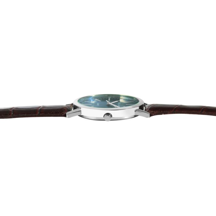 Montre - EXCELLANC - Excellanc - 40 mm - cadran bleu - bracelet simili cuir marron