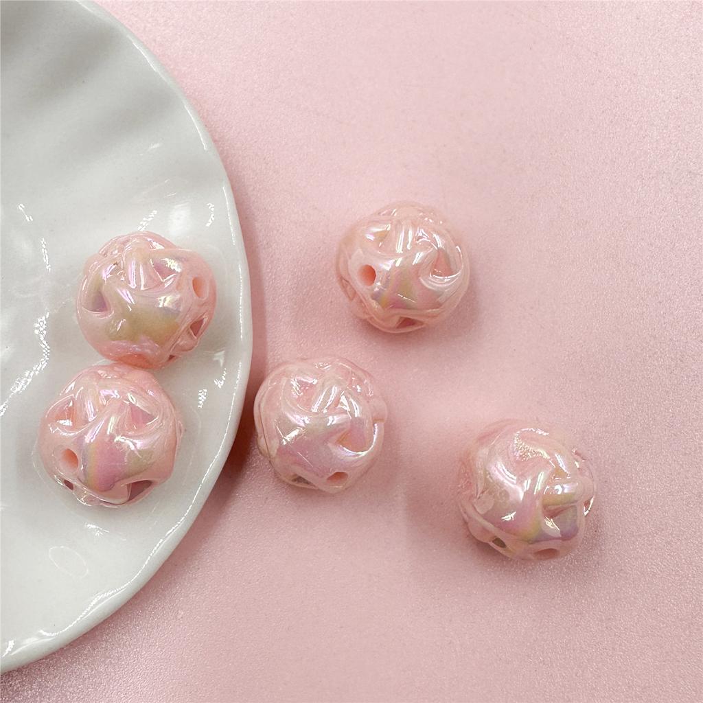 Ожерелье-браслет красочные DIY кремовая пряжа ручной работы 5 шт. цветочные шарики бусины аксессуары украшения акриловые бусины 14,8 мм