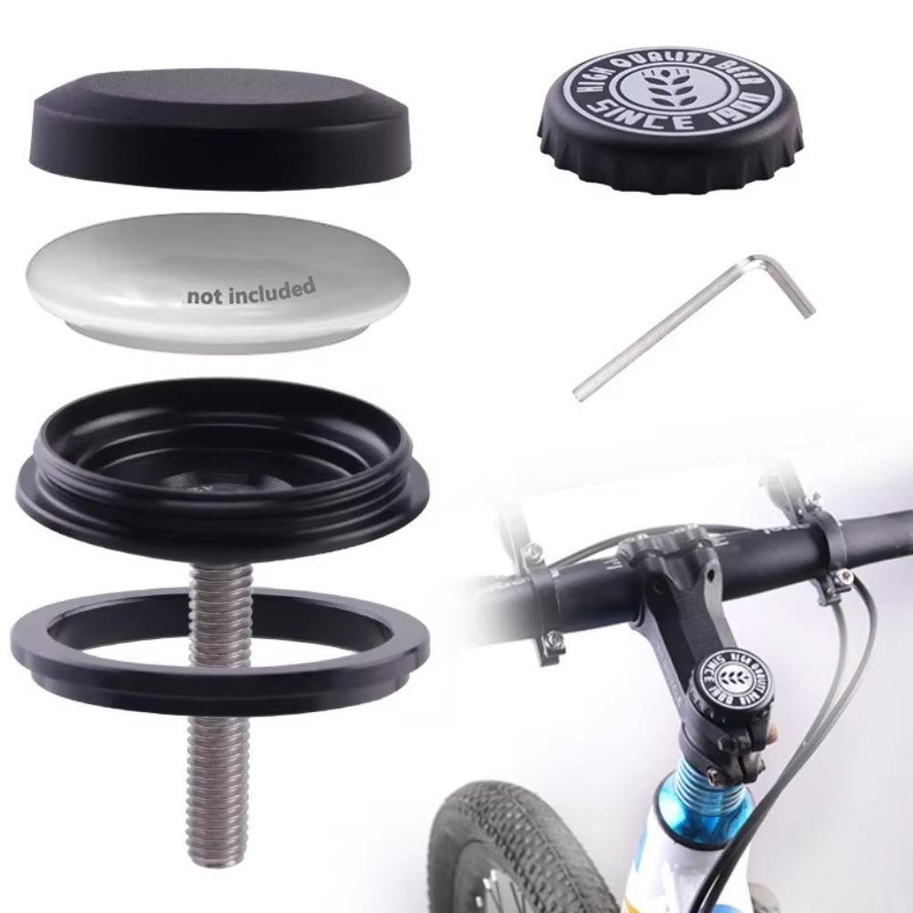 Protective Bicycle Tracker Mount Waterproof Locator Bracket Bike Headset Top Cap for AirTag