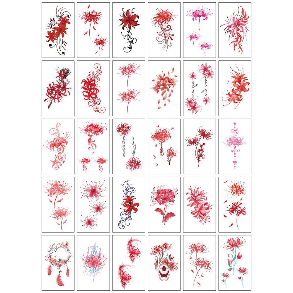 Имитация цветного рисунка Водонепроницаемые временные татуировки Наклейки на тело Поддельные татуировки Наклейки
