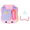 Детский телефон игрушка образовательная имитация телефон игрушка со светомузыкальным эффектом розовый