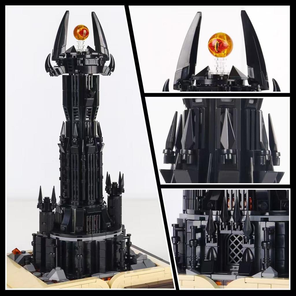 966Pcs Black Tower Magic Book Building Blocks Dark Magic Castle Model Assembly Bricks Set Diy Toys Gifts For Kids