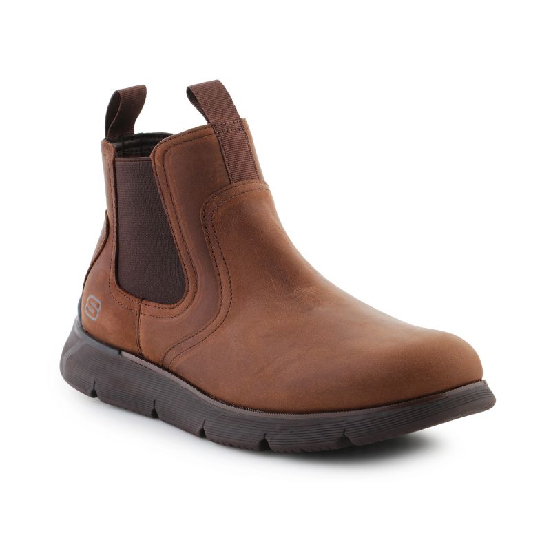 Skechers Augustino Paulo 205227-choc ankle boots 100% leather Brown