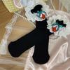 Lovely Embroidered Lace Socks for Girls Comfortable In Tube Socks Fashionable Socks for School Activities and Daily