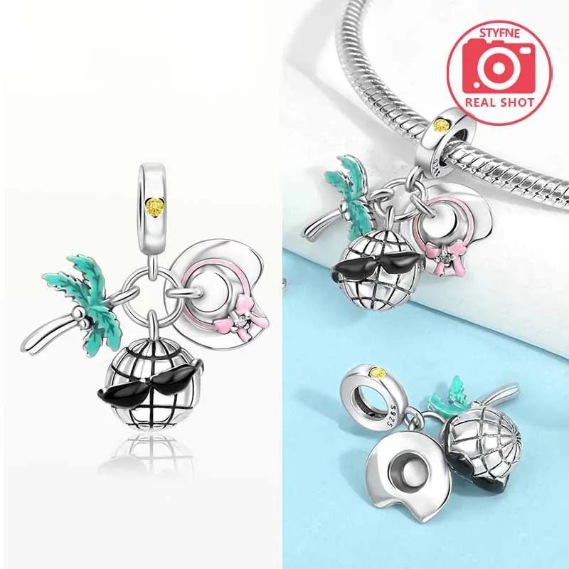 Изысканные Подвески Медь Оригинальный Зеленый Пивная Бутылка Подсолнух Бусины Подходят для Браслета Женские Ювелирные Аксессуары Подарки Своими Руками